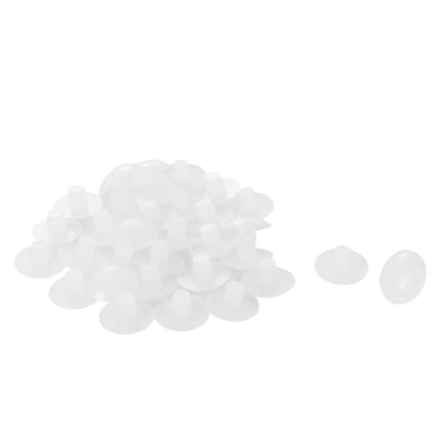 Harfington Uxcell 30pcs 6mm White Stem Bumpers Glide, Patio Outdoor Furniture Glass Table Top Anti-collision Embedded