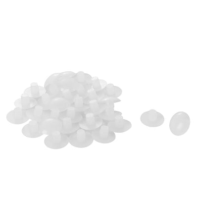 Harfington Uxcell 32pcs 6mm White Stem Bumpers Glide, Patio Outdoor Furniture Glass Table Top Anti-collision Embedded