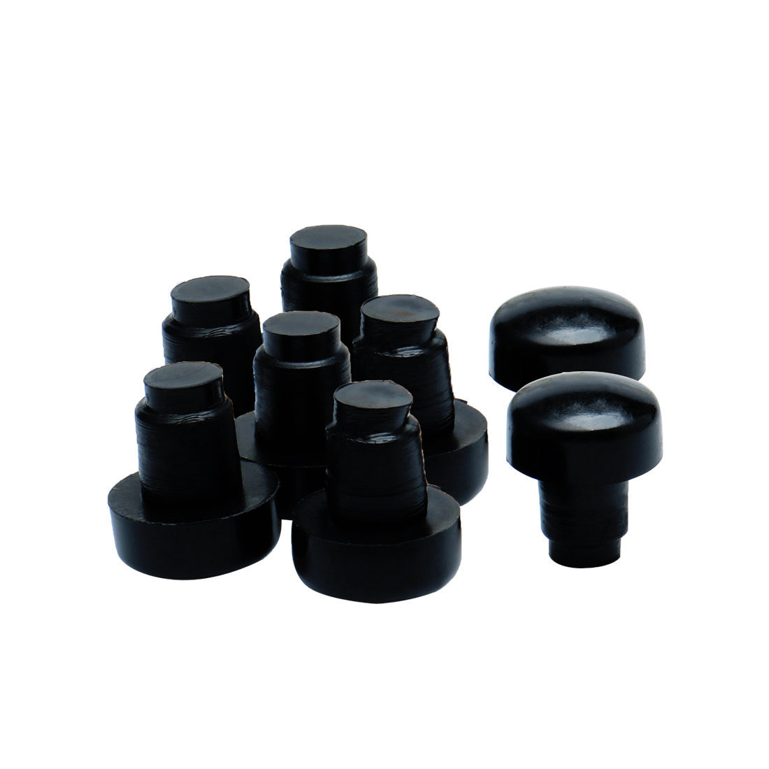 uxcell Uxcell 8pcs 6mm Black Stem Bumpers Glide, Patio Outdoor Furniture Glass Table Desk Top Anti-collision Embedded