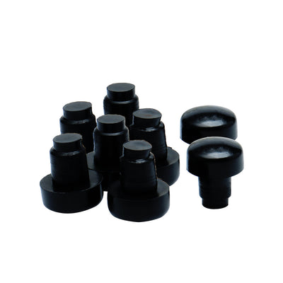 Harfington Uxcell 8pcs 6mm Black Stem Bumpers Glide, Patio Outdoor Furniture Glass Table Desk Top Anti-collision Embedded