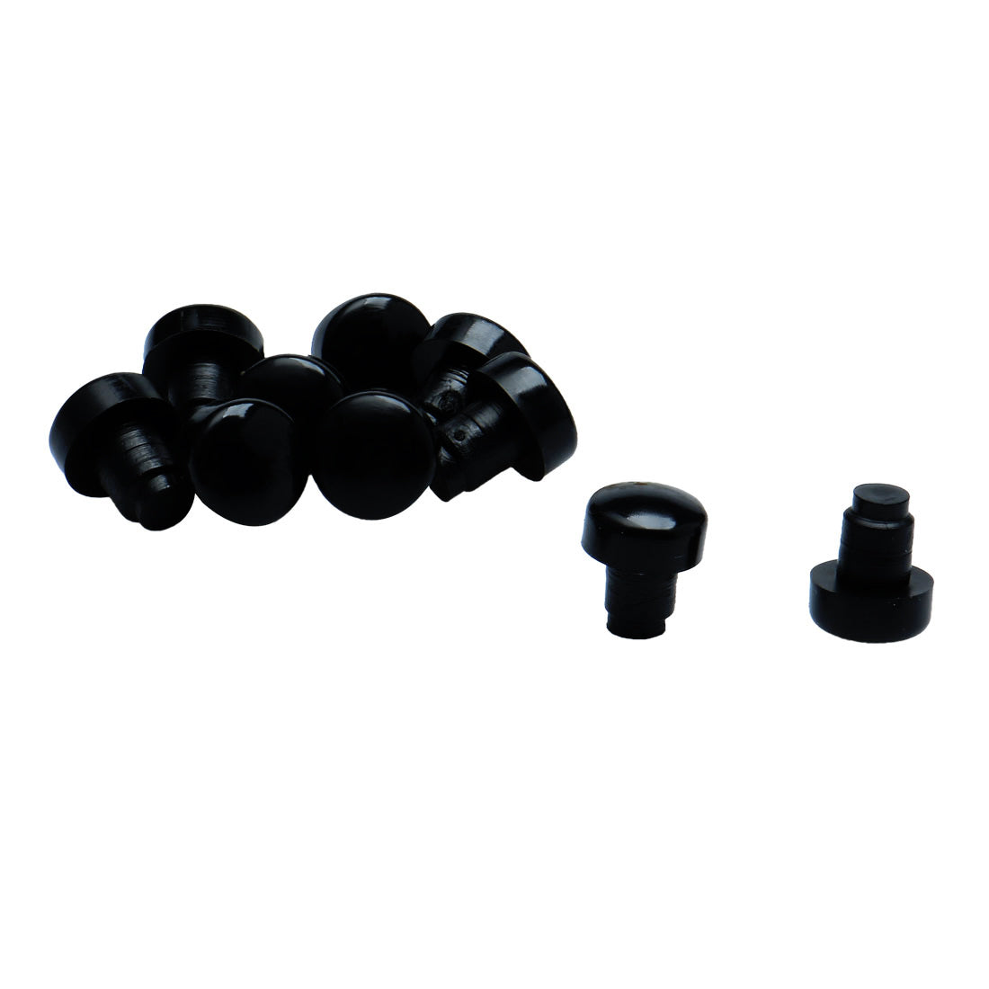 uxcell Uxcell 10pcs 6mm Black Stem Bumpers Glide, Patio Outdoor Furniture Glass Table Desk Top Anti-collision Embedded