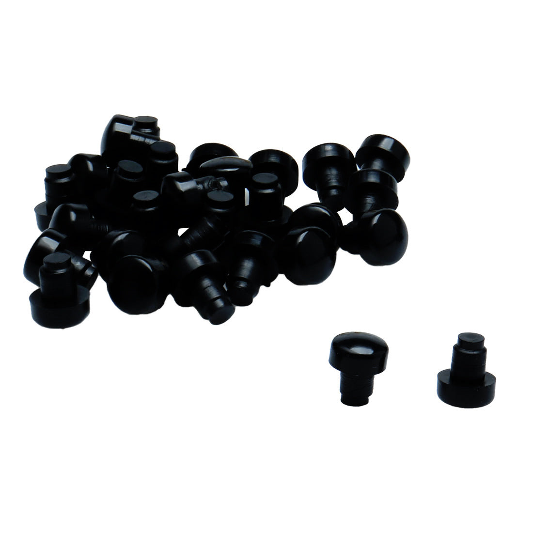uxcell Uxcell 30pcs 6mm Black Stem Bumpers Glide, Patio Outdoor Furniture Glass Table Desk Top Anti-collision Embedded