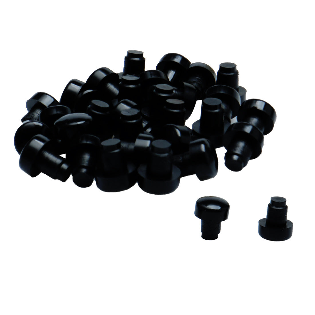 uxcell Uxcell 32pcs 6mm Black Stem Bumpers Glide, Patio Outdoor Furniture Glass Table Desk Top Anti-collision Embedded