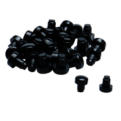 Harfington Uxcell 32pcs 6mm Black Stem Bumpers Glide, Patio Outdoor Furniture Glass Table Desk Top Anti-collision Embedded