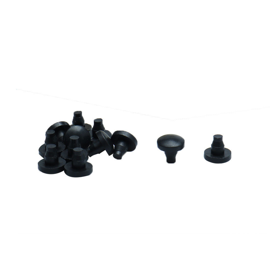 uxcell Uxcell 8pcs 7mm Black Stem Bumpers Glide, Patio Outdoor Furniture Glass Table Top Anti-collision Embedded