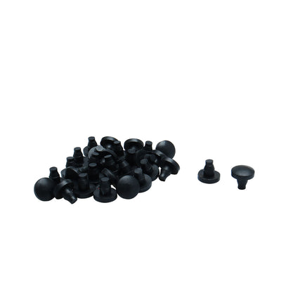 Harfington Uxcell 20pcs 7mm Black Stem Bumpers Glide, Patio Outdoor Furniture Glass Table Top Anti-collision Embedded