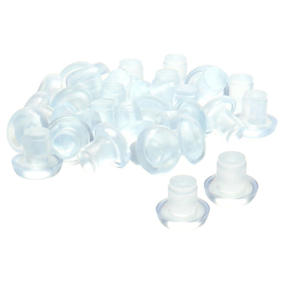Harfington Uxcell 30pcs 8mm Clear Stem Bumpers Glide, Patio Outdoor Furniture Glass Table Desk Top Anti-collision Embedded