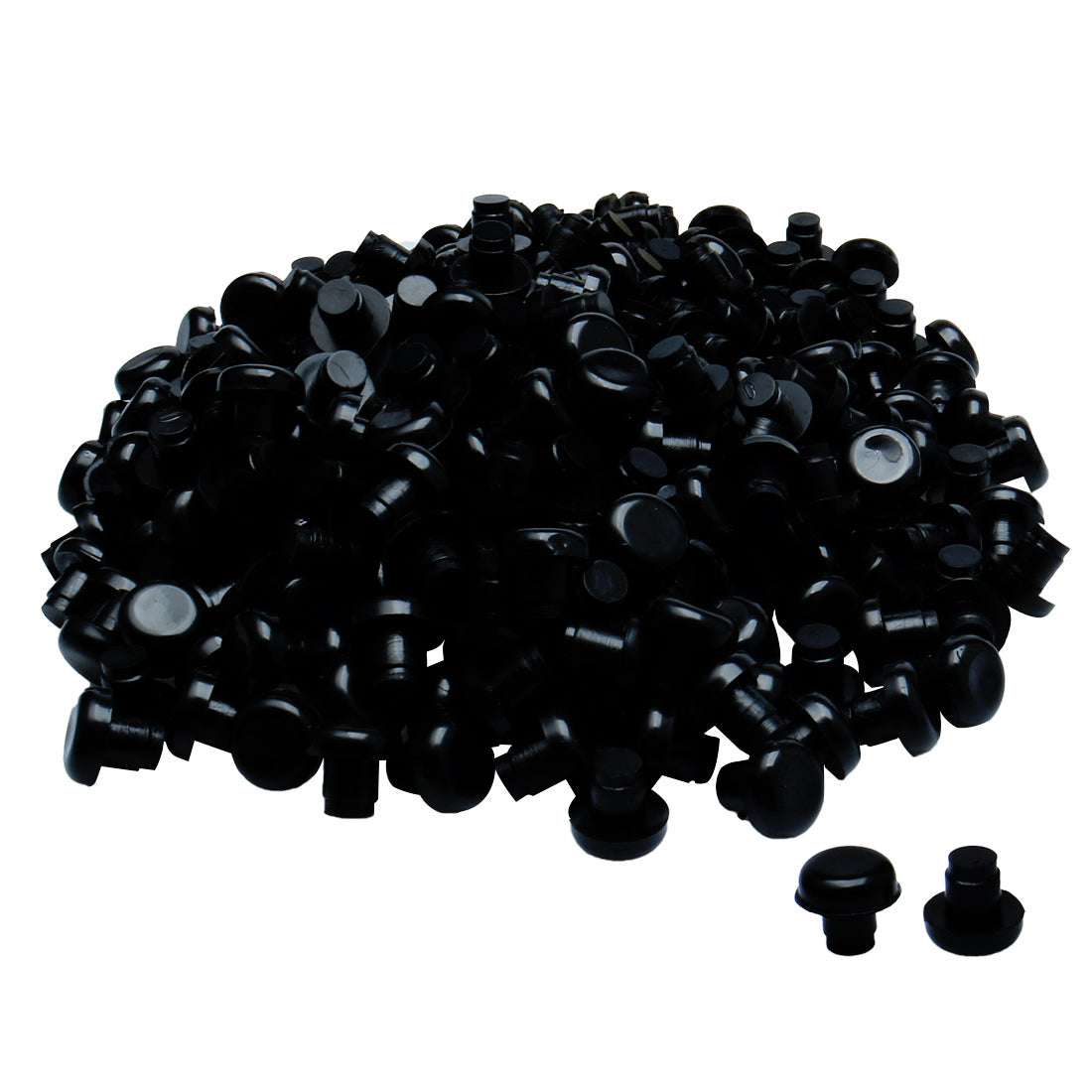 uxcell Uxcell 200pcs 8mm Black Stem Bumpers Glide, Patio Outdoor Furniture Glass Table Top Anti-collision Embedded