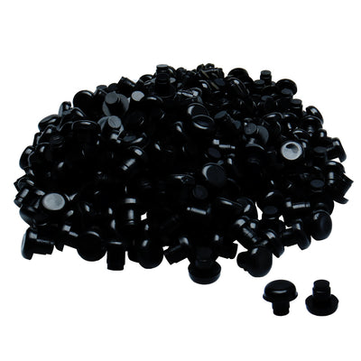 Harfington Uxcell 200pcs 8mm Black Stem Bumpers Glide, Patio Outdoor Furniture Glass Table Top Anti-collision Embedded