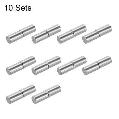 Harfington Uxcell Home Gate Door Window Part Male to Female Steel Hinge Pin 37mmx9mm 10 Sets