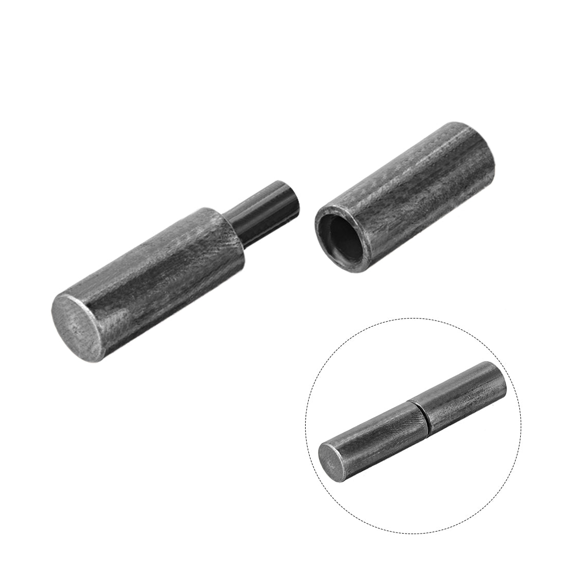 uxcell Uxcell Home Gate Door Window Part Male to Female Steel Hinge Pin 40mmx8mm 20 Sets