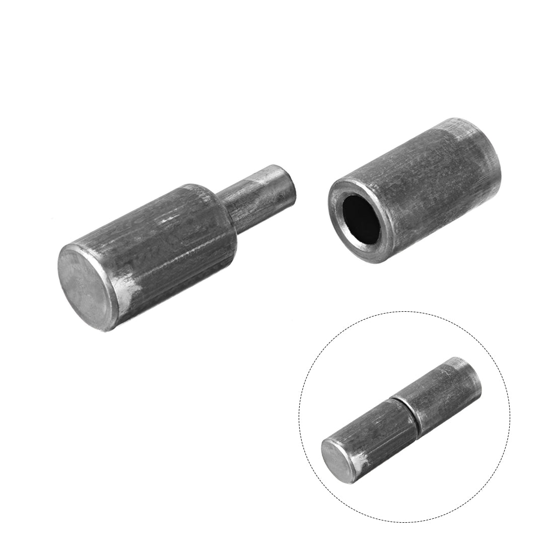 uxcell Uxcell Home Gate Door Window Part Male to Female Steel Hinge Pin 53mmx15mm 10 Sets