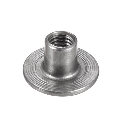 Harfington Uxcell Brad Hole Tee Nut, Carbon Steel Round Base Screw-In T-Nut