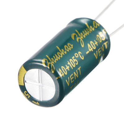 Harfington Uxcell Aluminum Radial Electrolytic Capacitor Low ESR Green with 1500uF 10V 105 Celsius Life 3000H 8 x 16 mm High Ripple Current,Low Impedance 30pcs