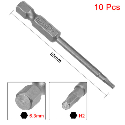 Harfington Uxcell Magnetic Hex Head Screwdriver Bits, Hex Shank S2 Power Tools