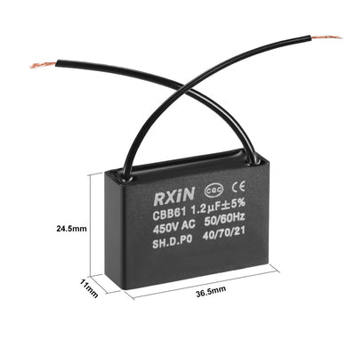 Harfington Run Capacitors Cable Metallized Polypropylene Film Capacitors for Ceiling Fan