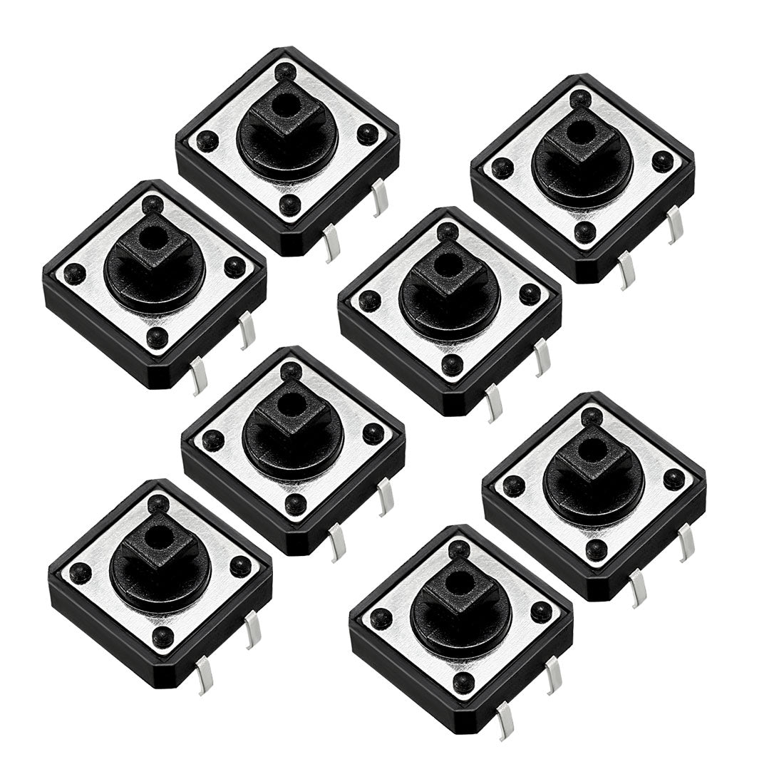 uxcell Uxcell 12x12x7.3mm Panel Momentary 4-Pin PCB DIP Tactile Tact Push Button Switch 10PCS