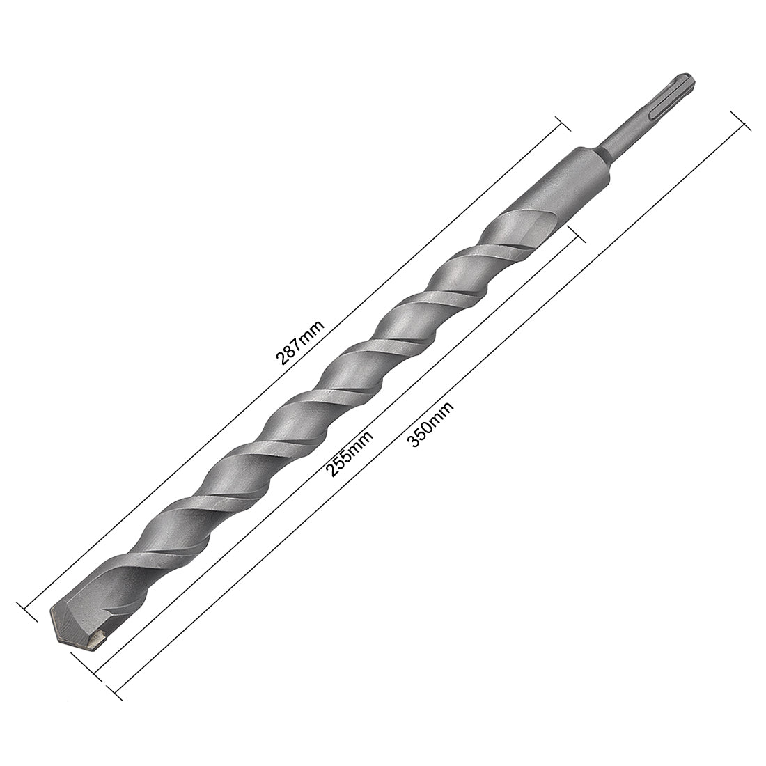 uxcell Uxcell Masonry Drill Bit 25mmx350mm 10mm Round Shank for Impact Drill