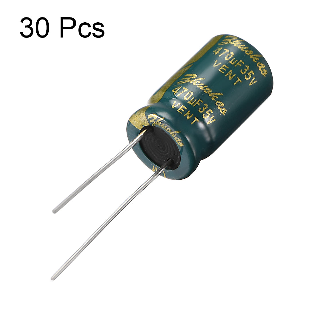 uxcell Uxcell Aluminum Radial Electrolytic Capacitor Low ESR Green with 470UF 35V 105 Celsius Life 3000H 10 x17 mm High Ripple Current,Low Impedance 30pcs