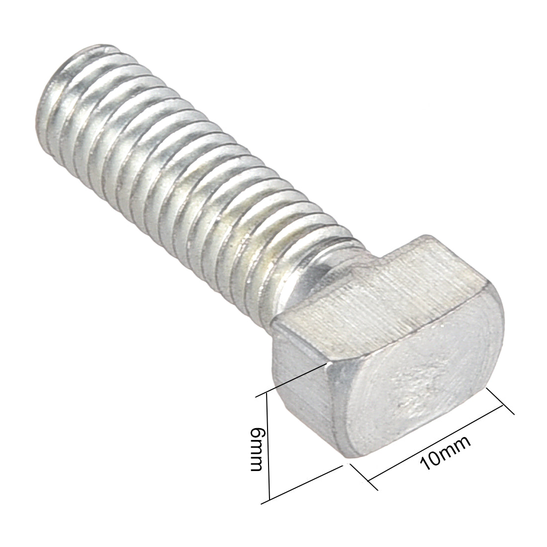 uxcell Uxcell M6 x 16mm T-Slot Drop-In Stud Sliding Screw Bolt Carbon Steel ISO 30 Series 5pcs