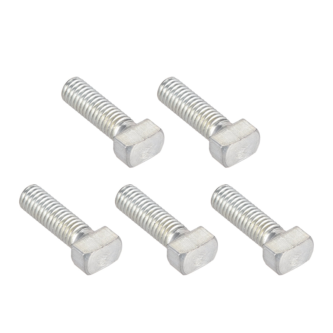 uxcell Uxcell M6 x 16mm T-Slot Drop-In Stud Sliding Screw Bolt Carbon Steel ISO 30 Series 5pcs