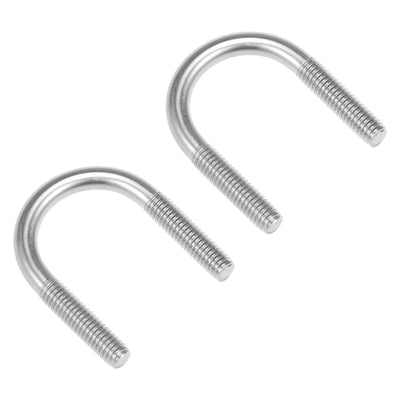 Harfington Uxcell U-Bolts 24mm Inner Width 304 Stainless Steel M6 U-Bolt for 22mm Pipe Dia 2pcs