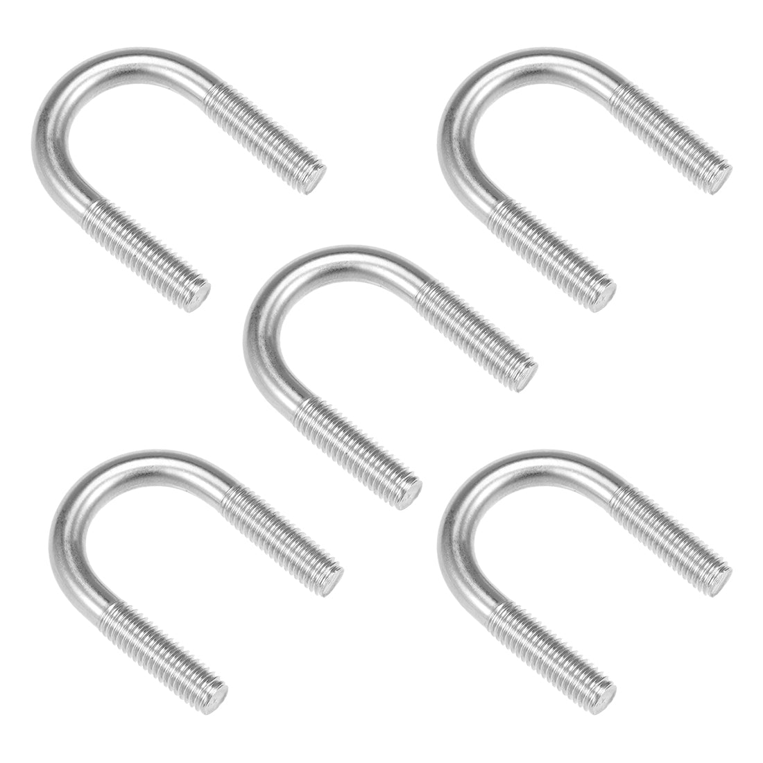 uxcell Uxcell U-Bolts 25mm Inner Width 304 Stainless Steel M8 U-Bolt for 22mm Pipe Dia 5pcs