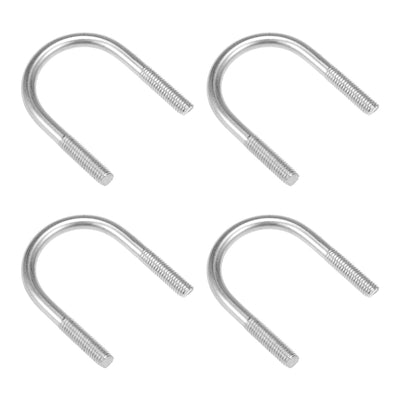 Harfington Uxcell U-Bolts 42mm Inner Width 304 Stainless Steel M8 U-Bolt for 42mm Pipe Dia 4pcs