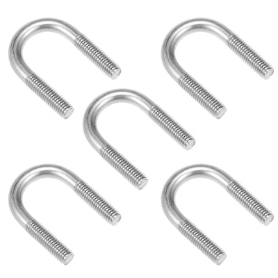 Harfington Uxcell U-Bolts 24mm Inner Width 304 Stainless Steel M8 U-Bolt for 22mm Pipe Dia 5pcs
