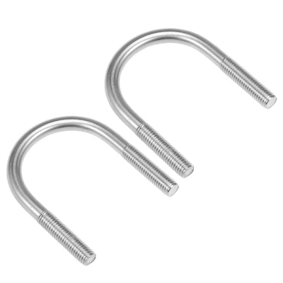 Harfington Uxcell U-Bolts 53mm Inner Width 304 Stainless Steel M10 U-Bolt for 51mm Pipe Dia 2pcs