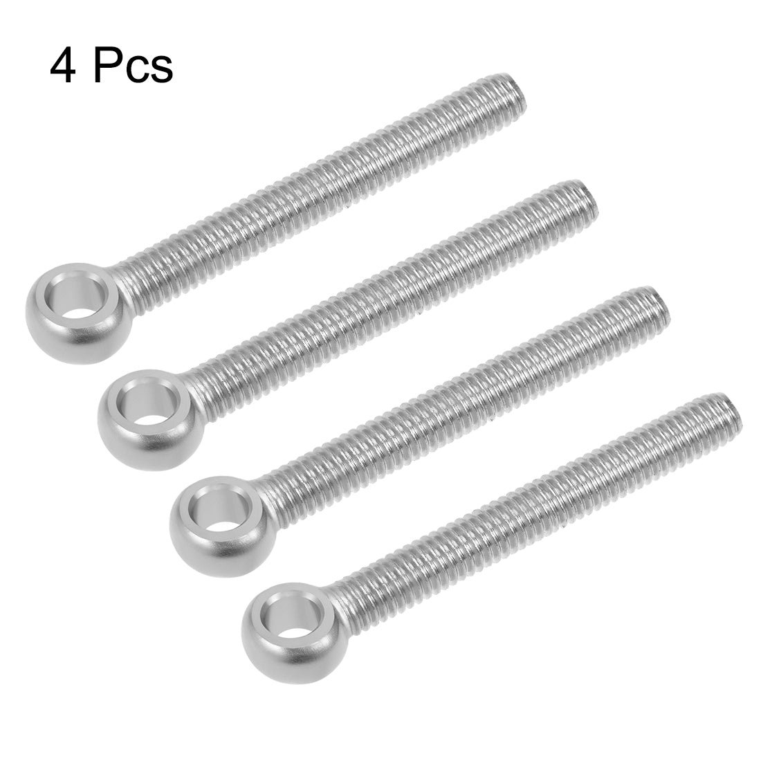 uxcell Uxcell M6 x 50mm Machinery Shoulder Swing Lifting Eye Bolt 304 Stainless Steel Metric Thread 4pcs