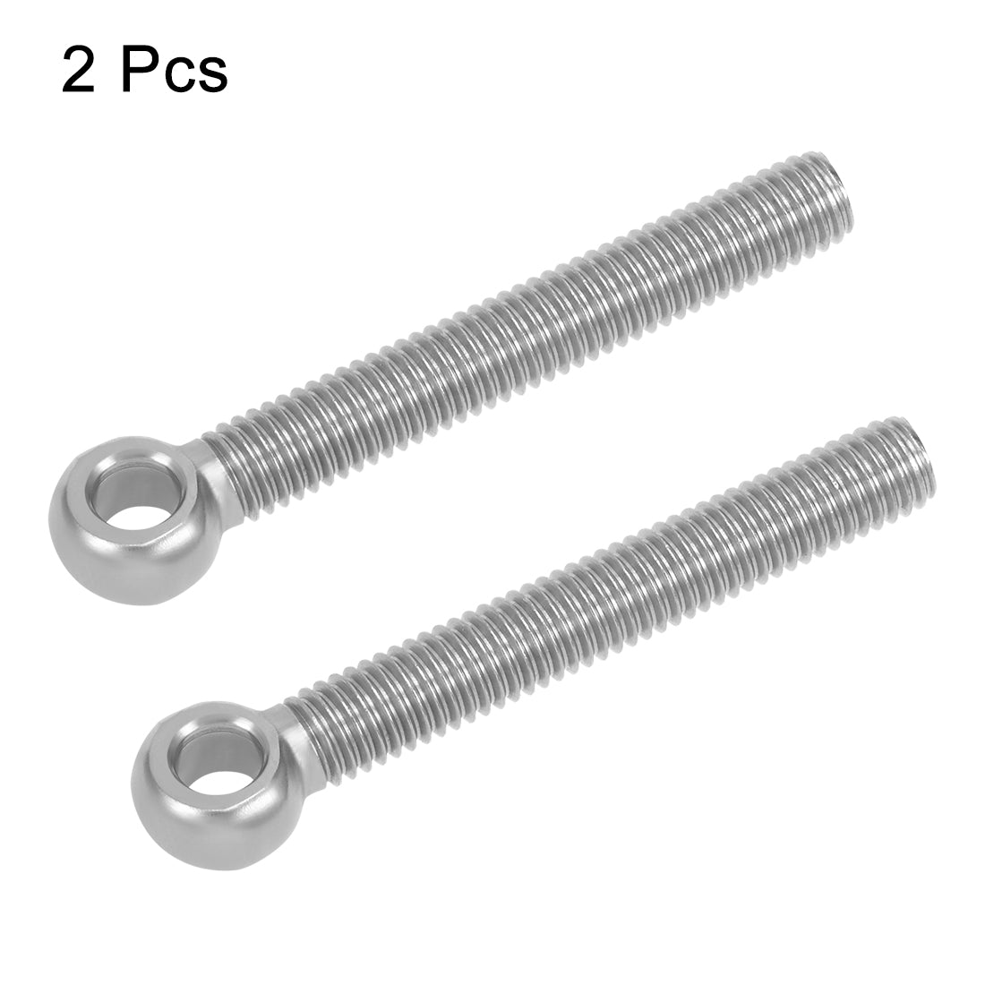 uxcell Uxcell M8 x 60mm Machinery Shoulder Swing Lifting Eye Bolt 304 Stainless Steel Metric Thread 2pcs