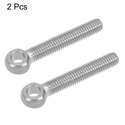 Harfington Uxcell M10 x 60mm Machinery Shoulder Swing Lifting Eye Bolt 304 Stainless Steel 2pcs