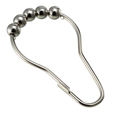Harfington Uxcell Shower Curtain Ring Hooks Metal for Bathroom Shower Rods Curtains Liners Iron Ball 6 Pcs