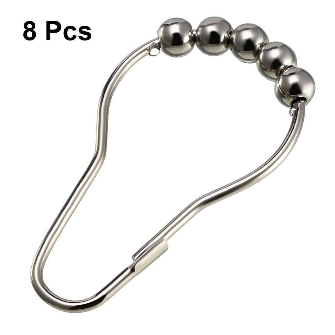 uxcell Uxcell Shower Curtain Ring Hooks Metal for Bathroom Shower Rods Curtains Liners Iron Ball 8 Pcs