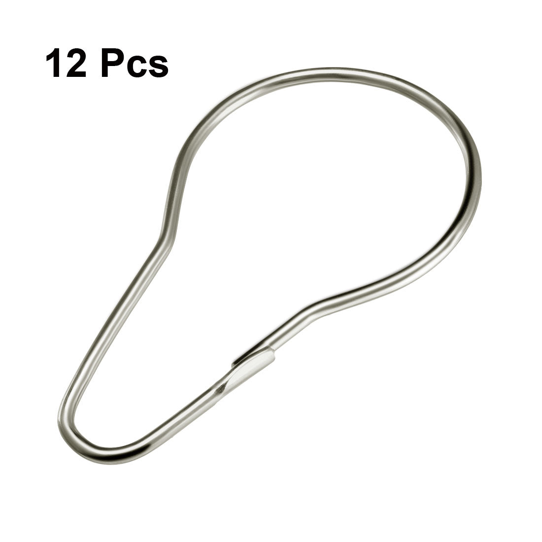 Uxcell Uxcell Shower Curtain Ring Hooks Metal for Bathroom Shower Rods Curtains Liners 12 Pcs