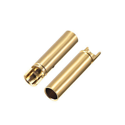Harfington Uxcell 4 mm Bullet Connector Gold Plated Banana Plugs Female 6pcs