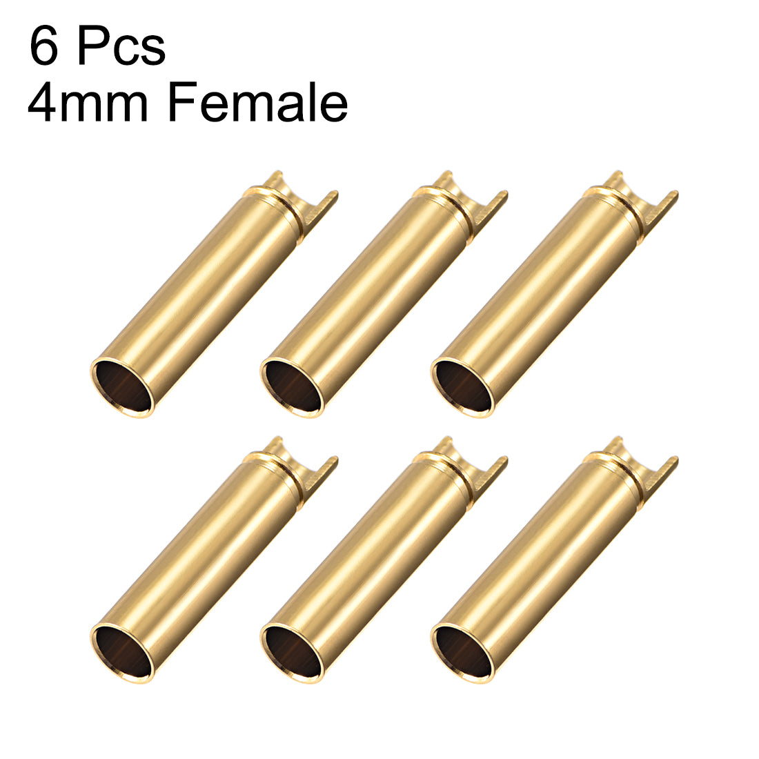 uxcell Uxcell 4 mm Bullet Connector Gold Plated Banana Plugs Female 6pcs