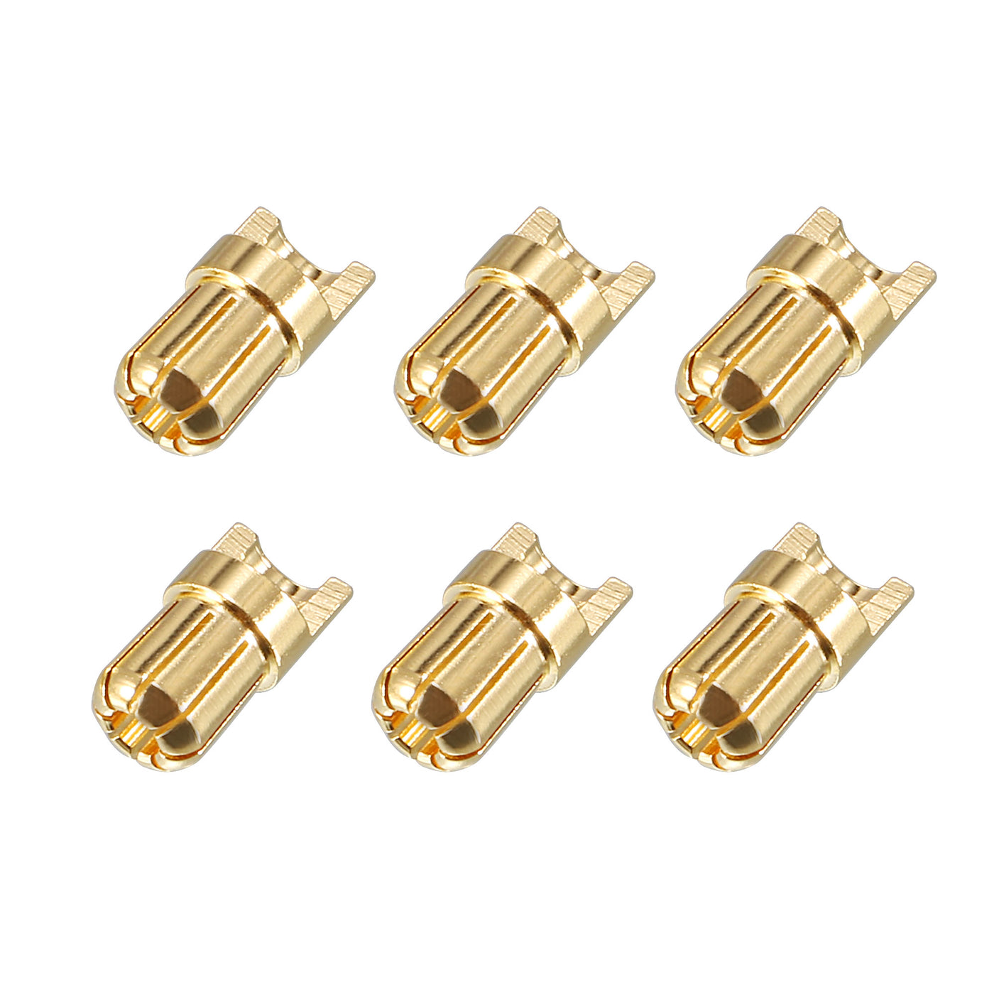 uxcell Uxcell 6.5mm Bullet Connector Gold Plated Banana Plugs Male 6pcs