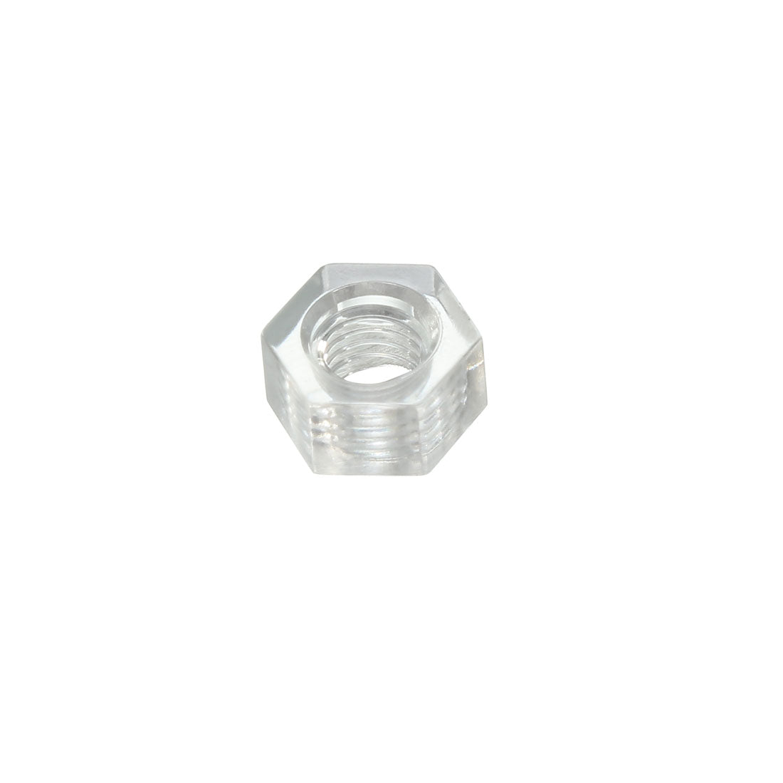 uxcell Uxcell Hex Nut, Metric Acrylic M3x0.5mm Thread Hexagon Nuts Clear 100pcs