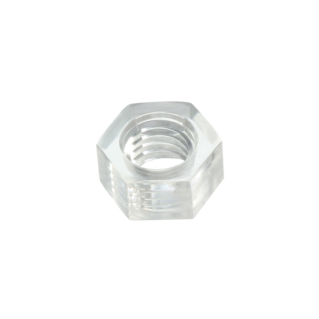 uxcell Uxcell Hex Nut, Metric Acrylic M6x1mm Thread Hexagon Nuts Clear 100pcs