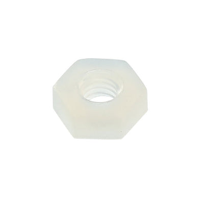 Harfington Uxcell Hex Nut, Metric Nylon M2.5x0.45mm Thread Hexagon Nuts White  100pcs