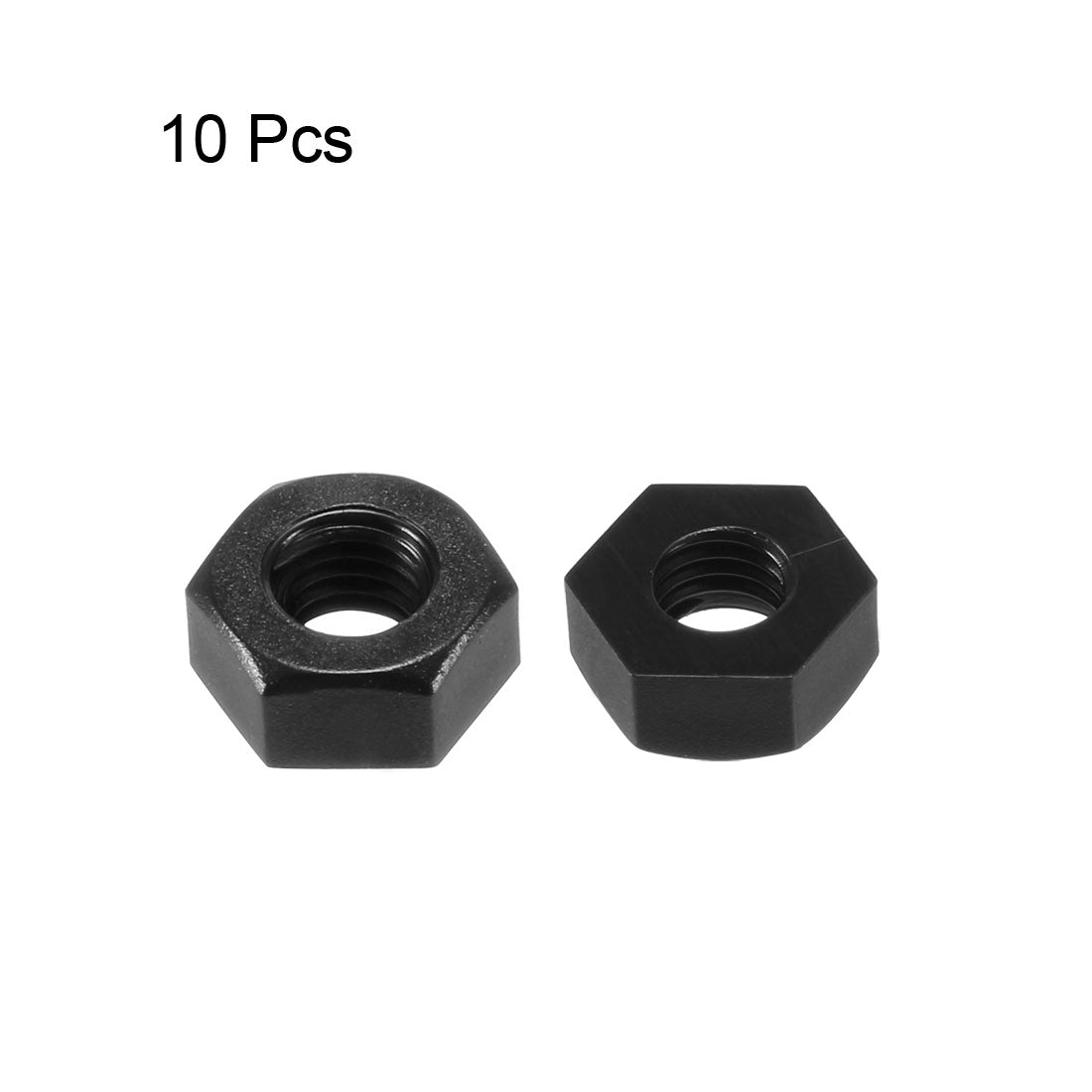 uxcell Uxcell Hex Nut, Metric Nylon M3x0.5mm Thread Hexagon Nuts Black 10pcs