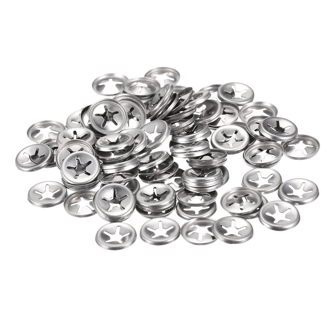 uxcell Uxcell M4 Internal Tooth Star Locking Washer 3.3mm I.D. 12mm O.D. Lock Washers Push On Locking Speed Clip, 304 Stainless Steel 100pcs