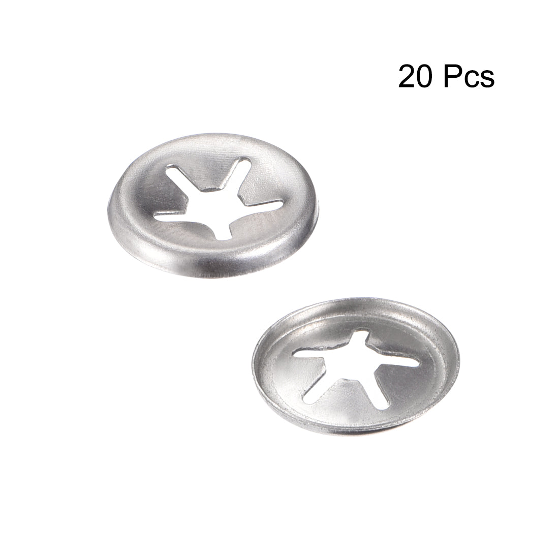 Uxcell Uxcell M12 Internal Tooth Star Locking Washer 11.2mm I.D. 24.5mm O.D. Lock Washers Push On Locking Speed Clip, 304 Stainless Steel 20pcs