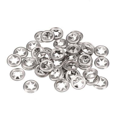 Harfington Uxcell M5 Internal Tooth Star Locking Washer 4.6mm I.D. 12mm O.D. Lock Washers Push On Locking Speed Clip, 304 Stainless Steel 50pcs