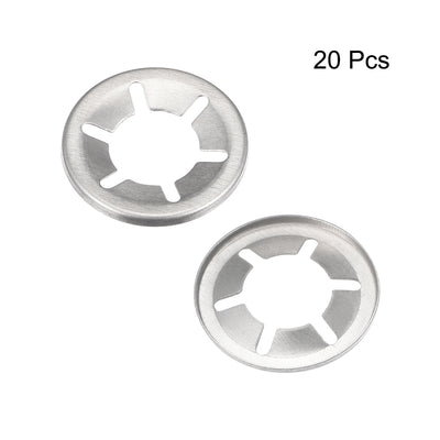 Harfington Uxcell M12 Internal Tooth Star Locking Washer 11.2mm I.D. 24.5mm O.D. Lock Washers Push On Locking Speed Clip, 304 Stainless Steel 20pcs