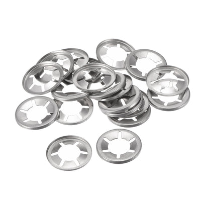 Harfington Uxcell M12 Internal Tooth Star Locking Washer 11.2mm I.D. 24.5mm O.D. Lock Washers Push On Locking Speed Clip, 304 Stainless Steel 20pcs