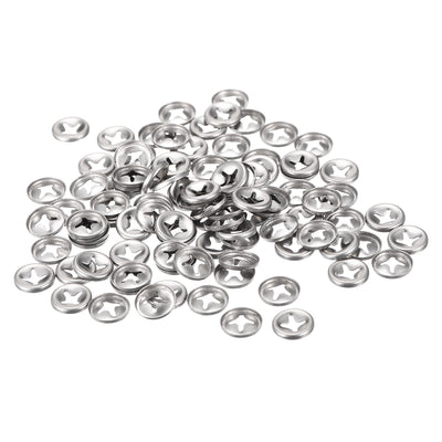 Harfington Uxcell M3 Internal Tooth Star Locking Washer 2.5mm I.D. 10mm O.D. Lock Washers Push On Locking Speed Clip, 304 Stainless Steel 100pcs