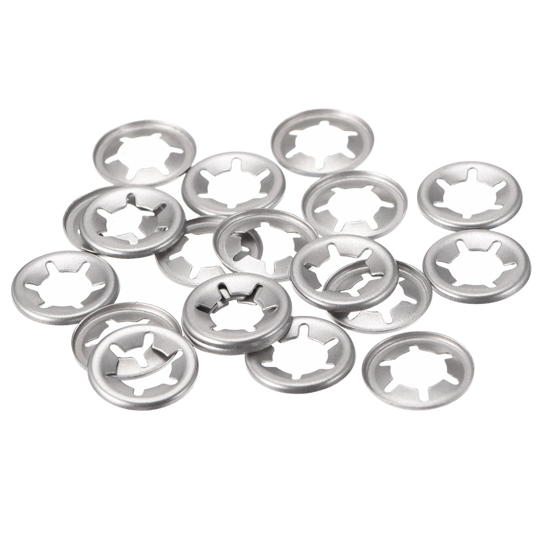 Uxcell Uxcell M12 Internal Tooth Star Locking Washer 11.2mm I.D. 24.5mm O.D. Lock Washers Push On Locking Speed Clip, 304 Stainless Steel 20pcs